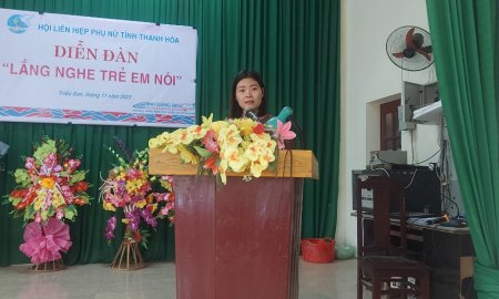Chiều ngày 23/11/2023, Hội LHPN tỉnh phối hợp với Hội LHPN vã xã  huyện tổ chức diễn đàn lắng nghe trẻ em nói tại xã Thọ Bình            